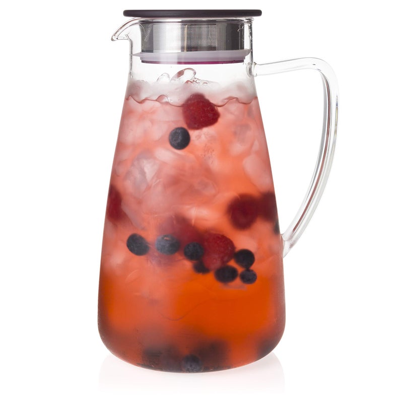FORLIFE Flask Glass Iced Tea Jug 64oz, Cranberry - Image 3